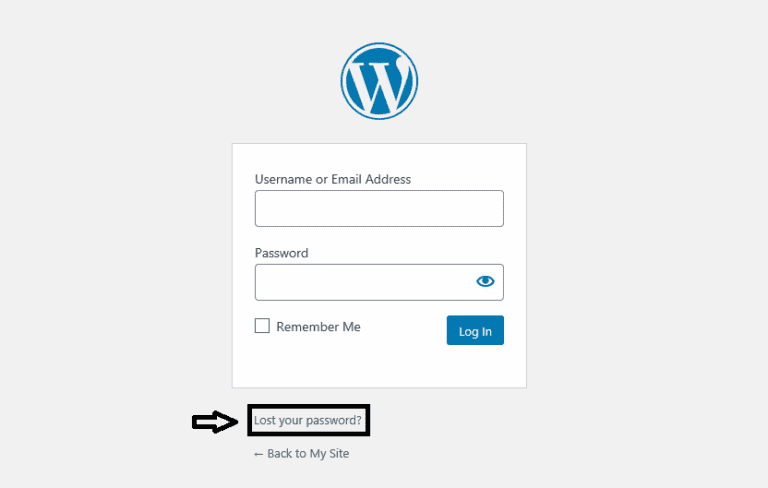 How to Reset your WordPress Password - Knowledge Base - Olive & Lake