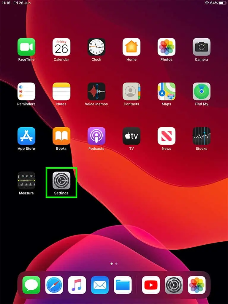 Setting Icon on iPad