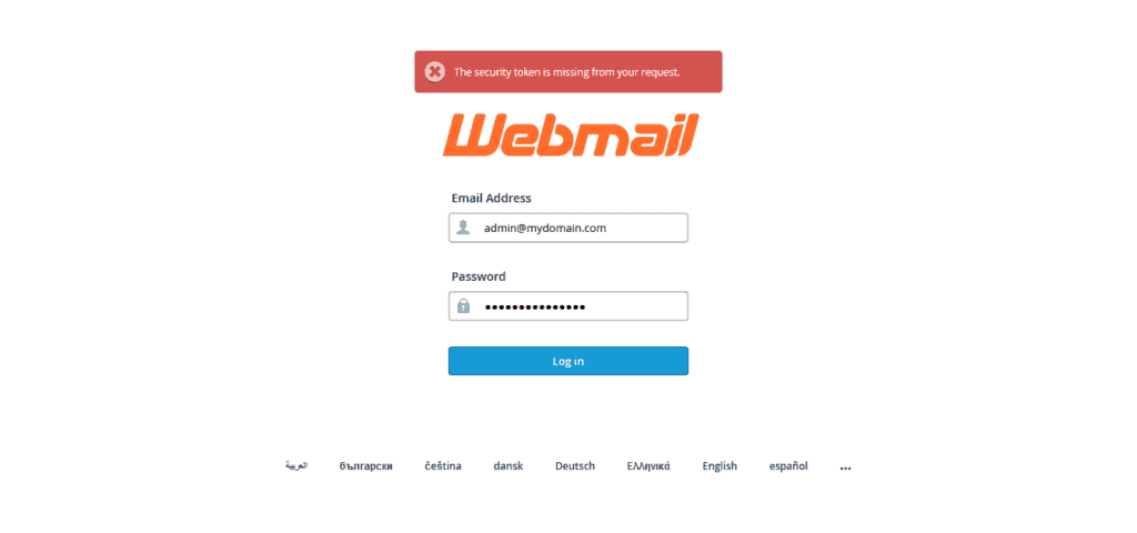 Webmail Login Credentials