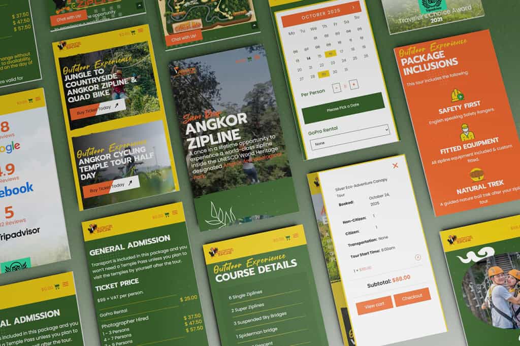 Mobile View Angkor Zipline