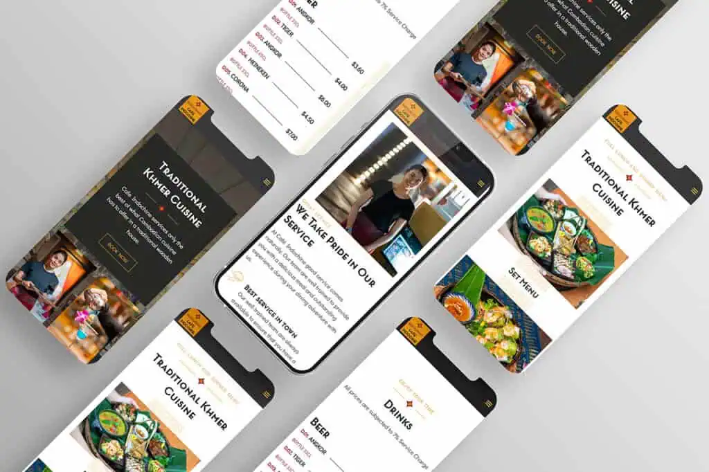 Mobile View Cafe Indochine