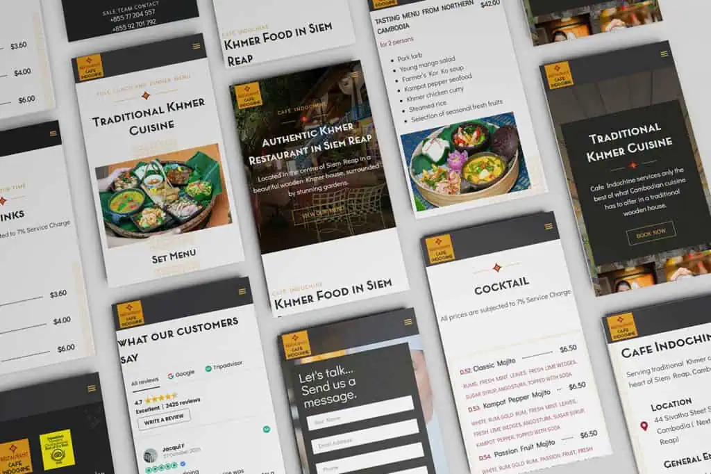 Mobile View Cafe Indochine