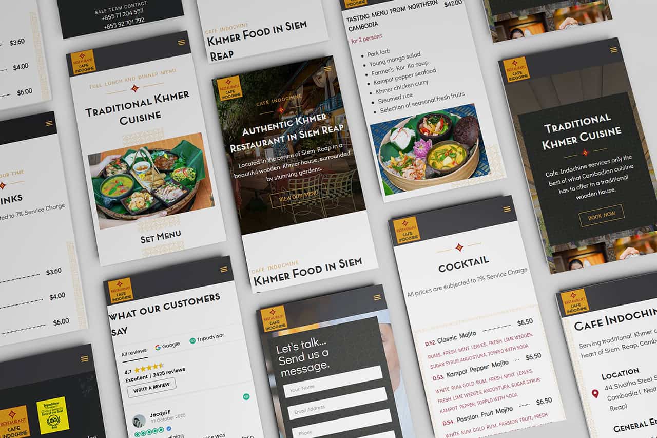 Mobile View Cafe Indochine