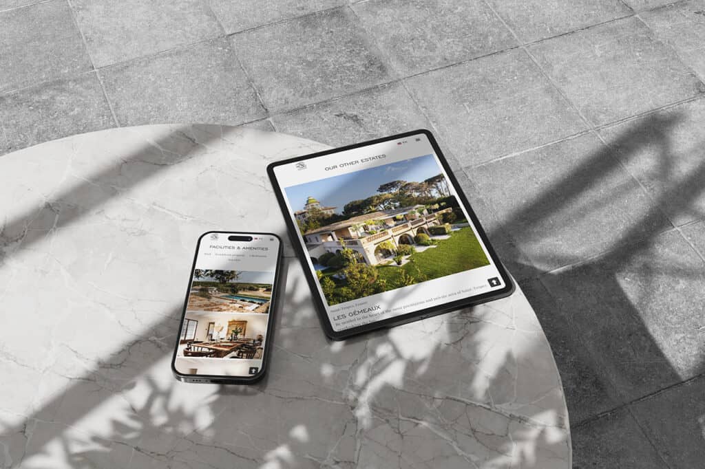 Tablet and Mobile View Zannier Private Estates