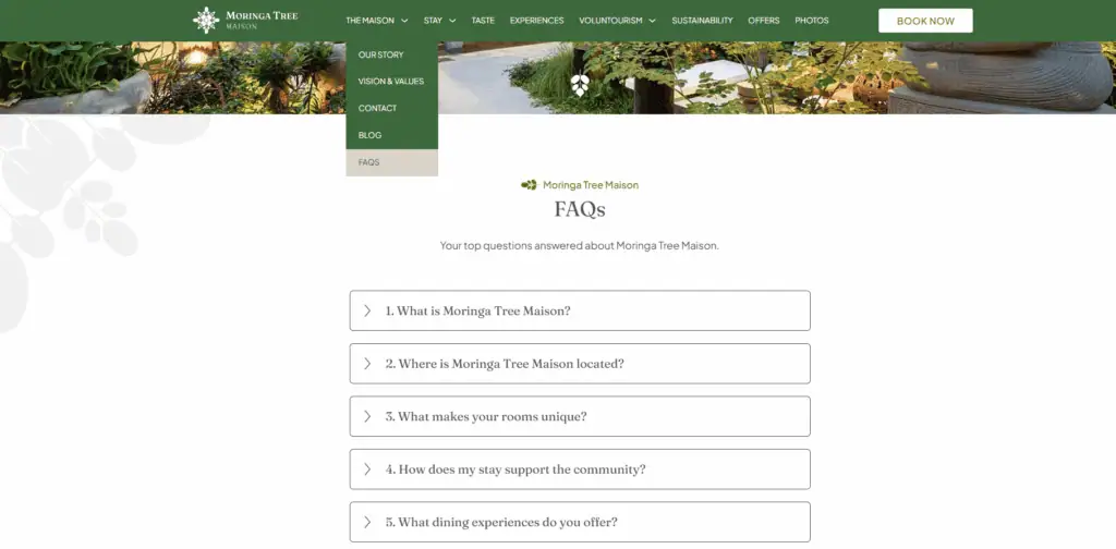 Hotel FAQ Page